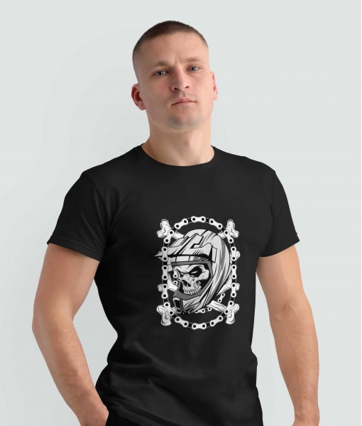 Мъжка тениска с щампа Готика череп - TShirtArtShop.com